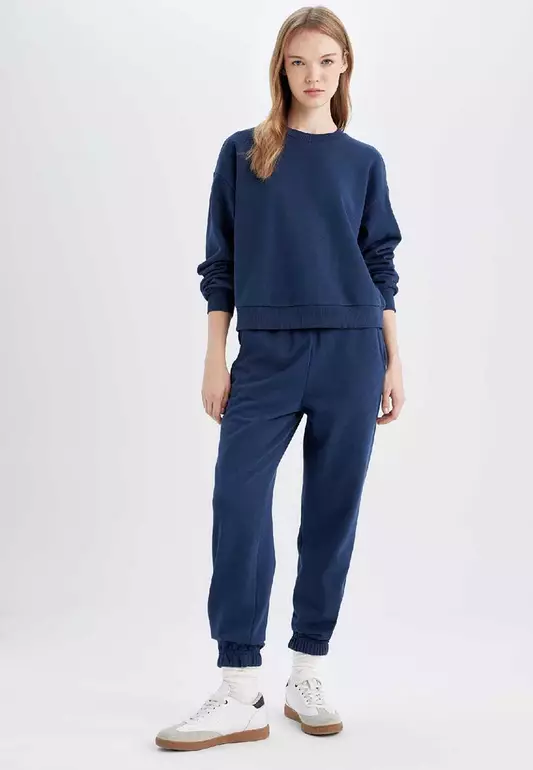 Basic Fleece Tracksuit 2 Piece Set