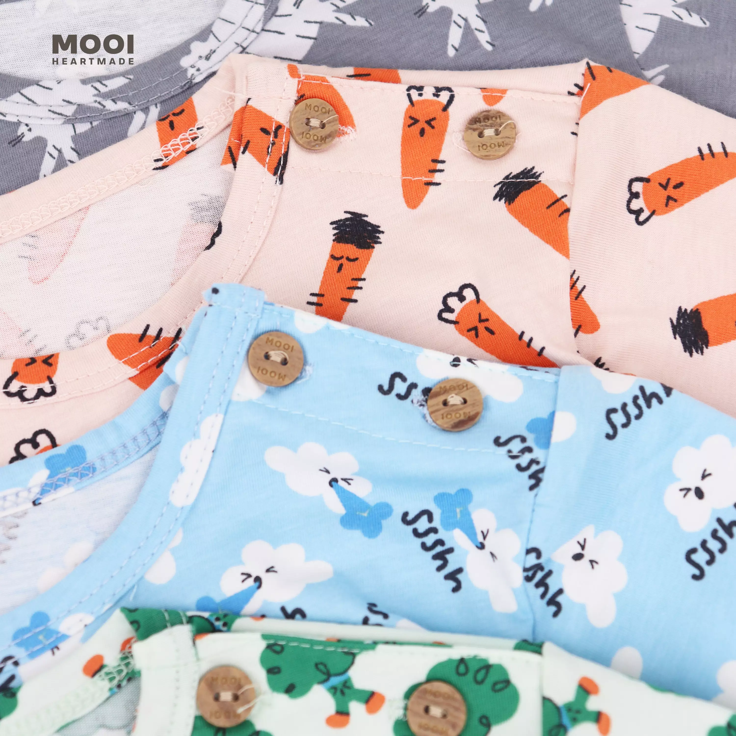 Mooi Kaos Anak Laki-Laki Riyo Top - Beige