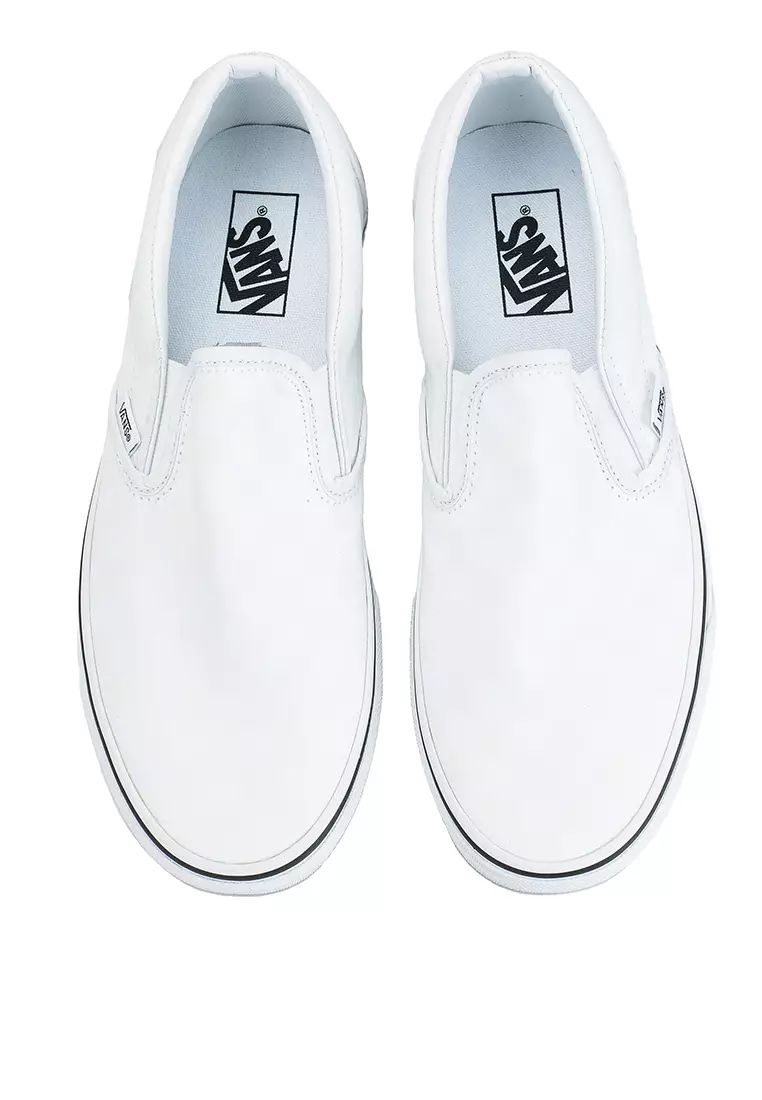 White vans clearance slide on