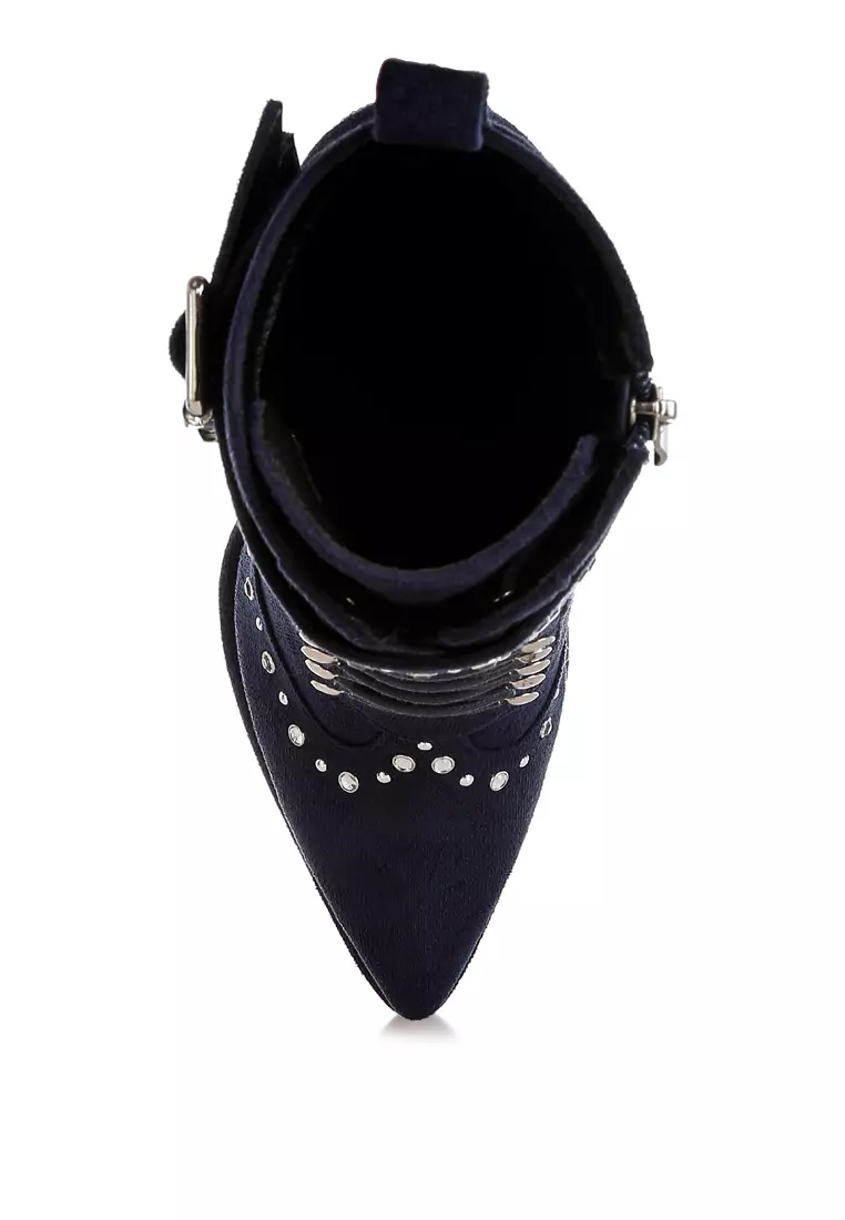 Buy London Rag Harness Detail Lace Up Boots in Navy 2026 Online ...