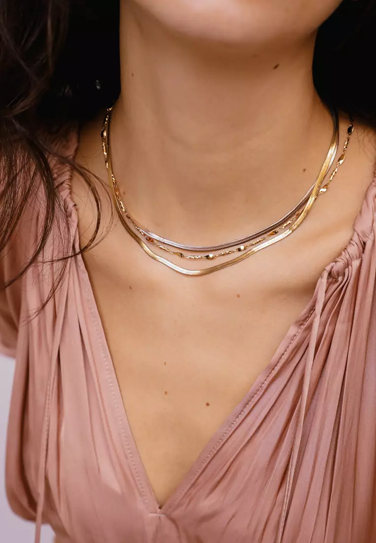 Buy Hey Harper Nassau Rose Gold Necklace Online | ZALORA Malaysia