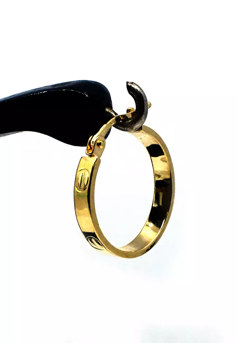 18K Italian Made Yellow Gold Earrings