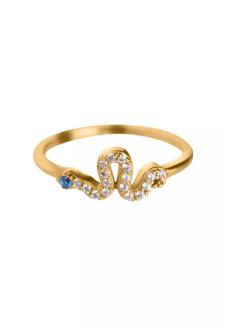 Vermeil Snake Ring