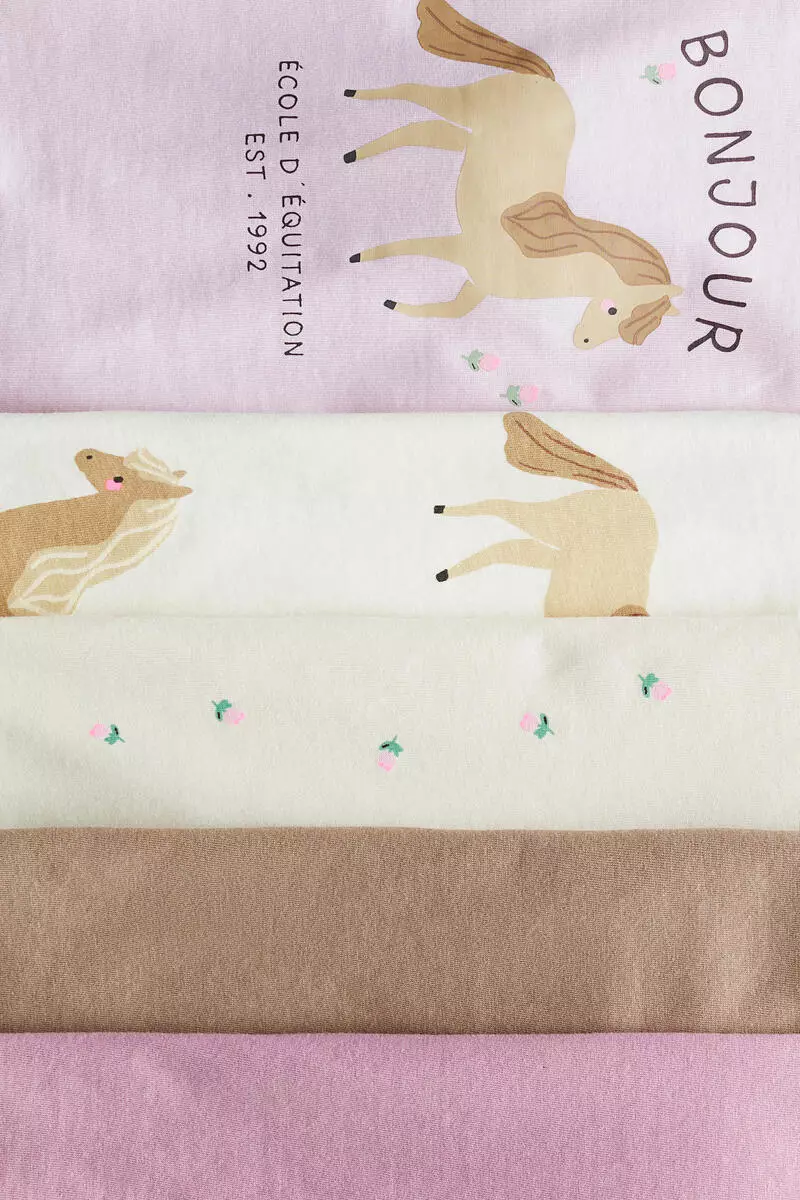 5-pack cotton T-shirts