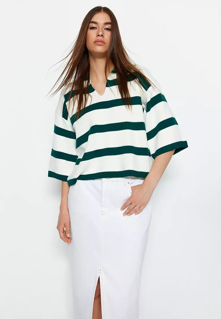 Basic Striped Knitwear Sweater