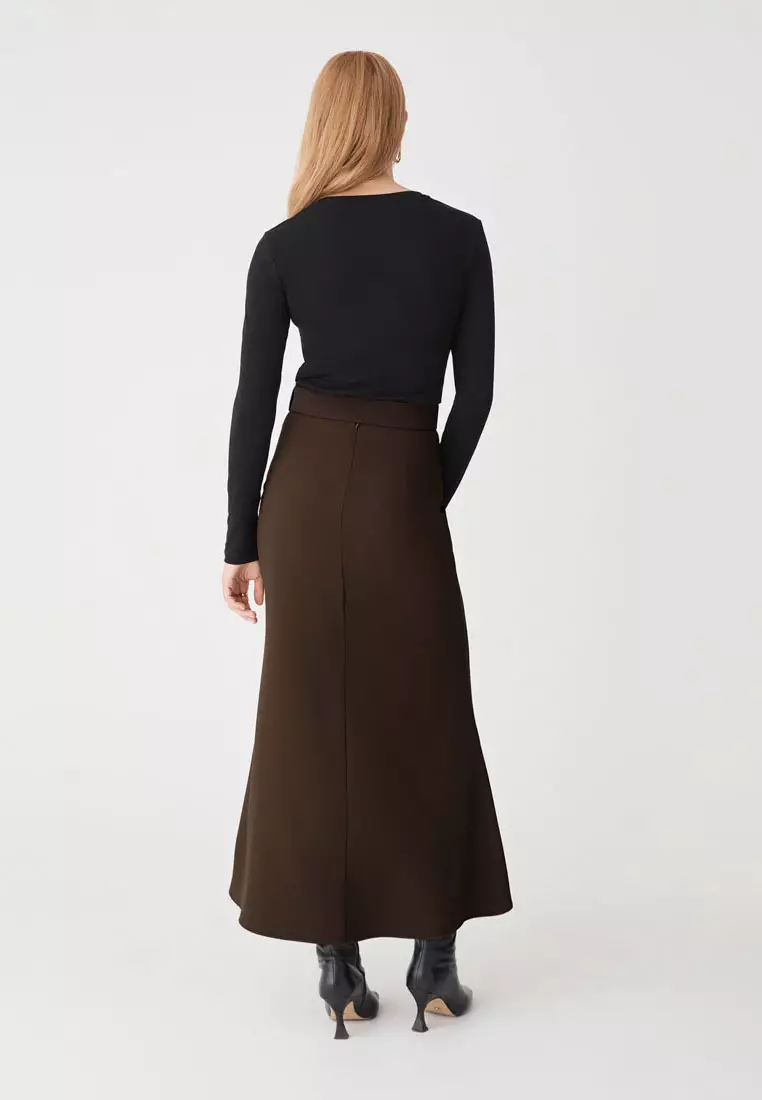 Caris Flared Maxi Skirt
