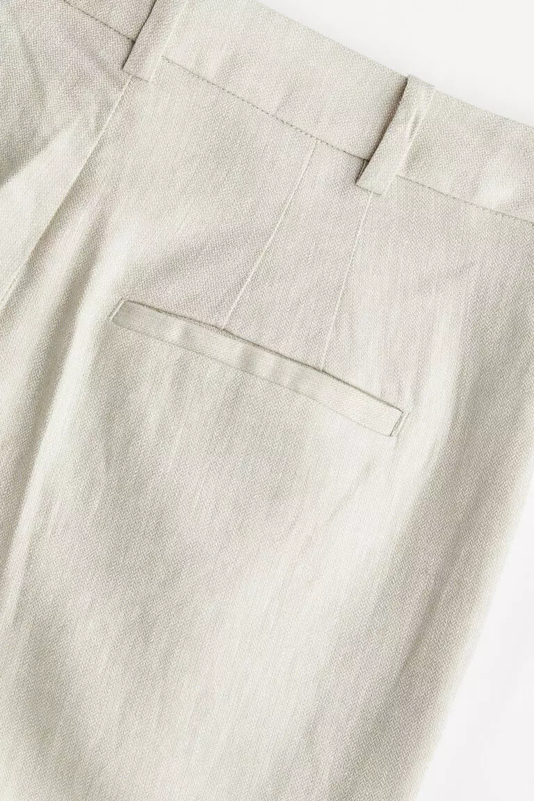 Jual H&M Linen-blend tailored trousers Original 2024 | ZALORA Indonesia