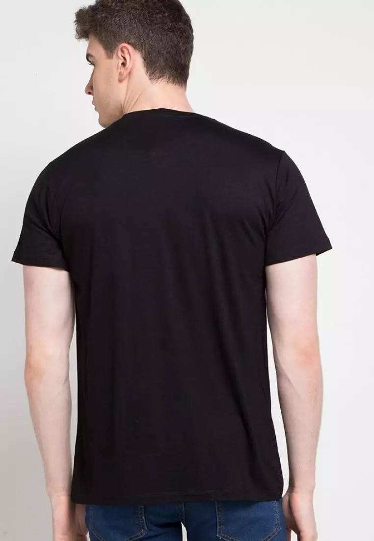 MTD44D Kaos Pria dont lose hope logo blk T-shirt Hitam