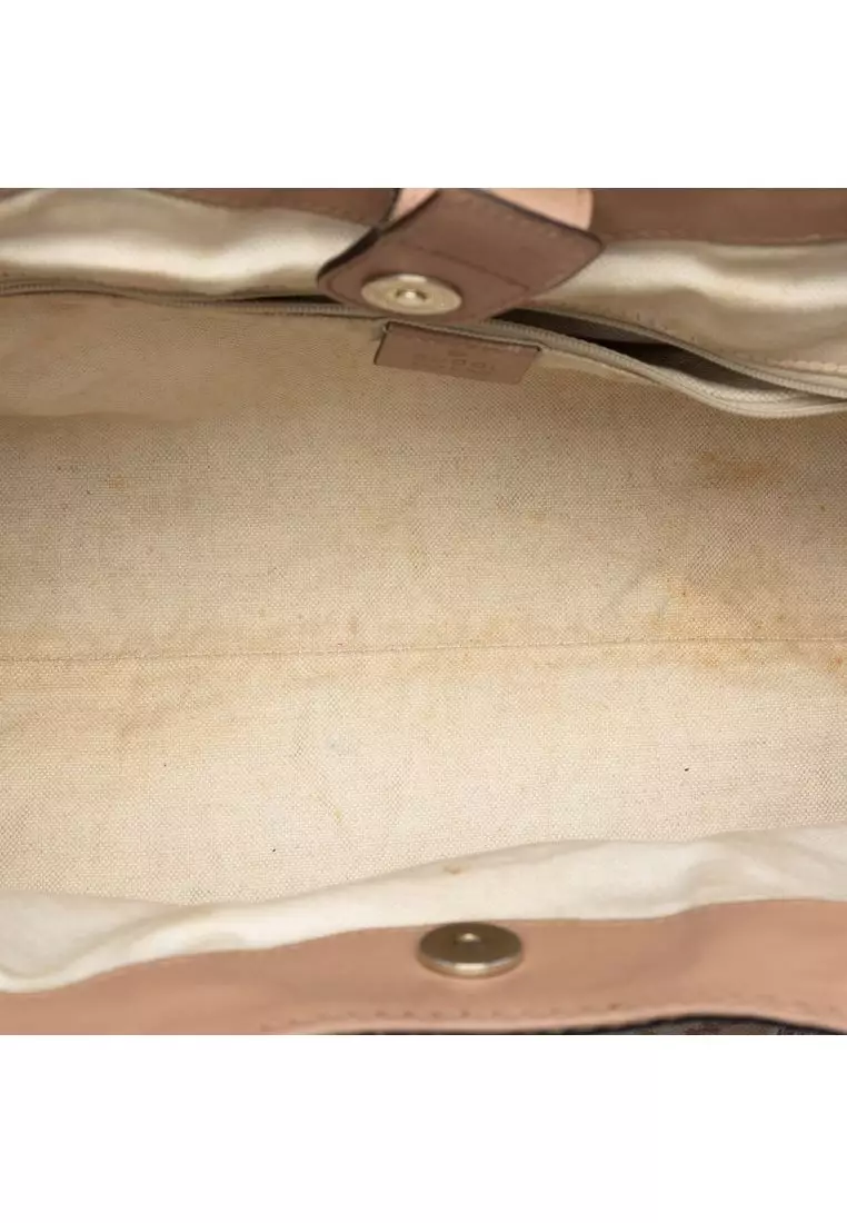 Pre-Loved Gucci Medium Diamante Canvas Sukey Tote