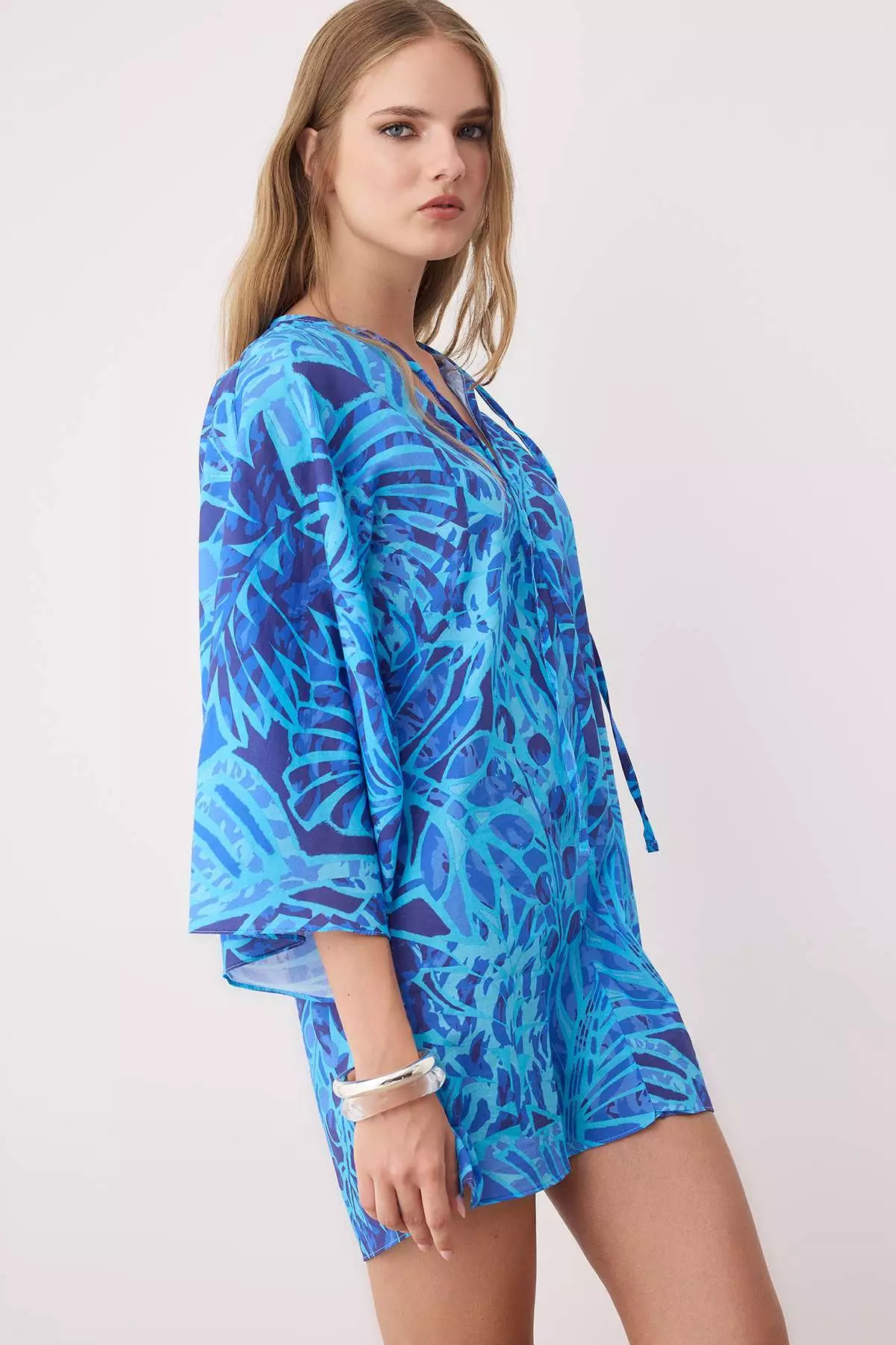 Batik Patterned Beach Dress