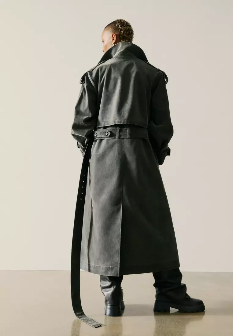 TRENCH COAT LEATHER EFFECT