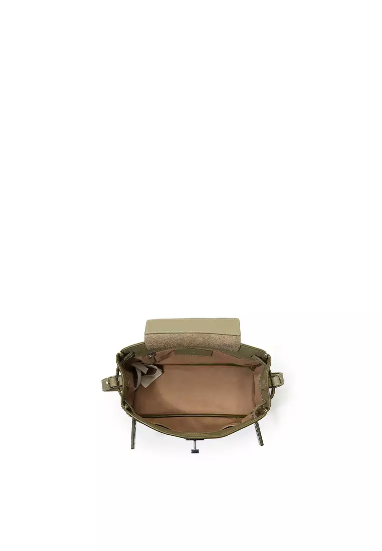 SAOIRSE Soft Structural 扣子皮帶迷你袋 II - 沙色