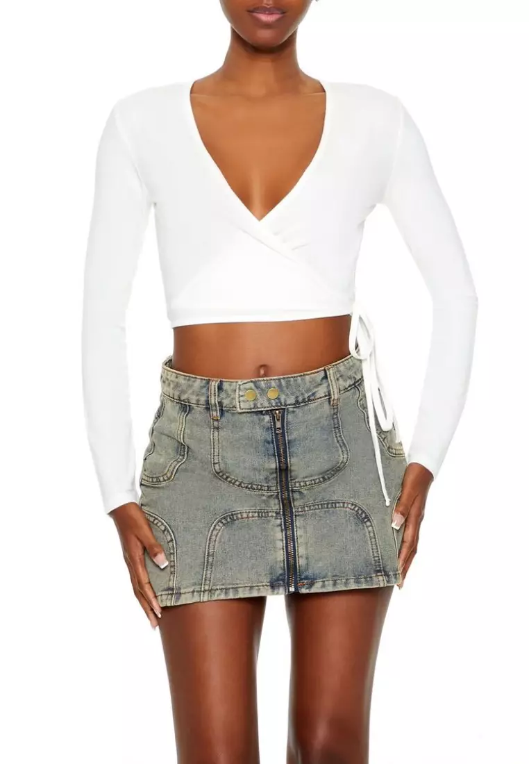 Forever 21 wrap crop top shop