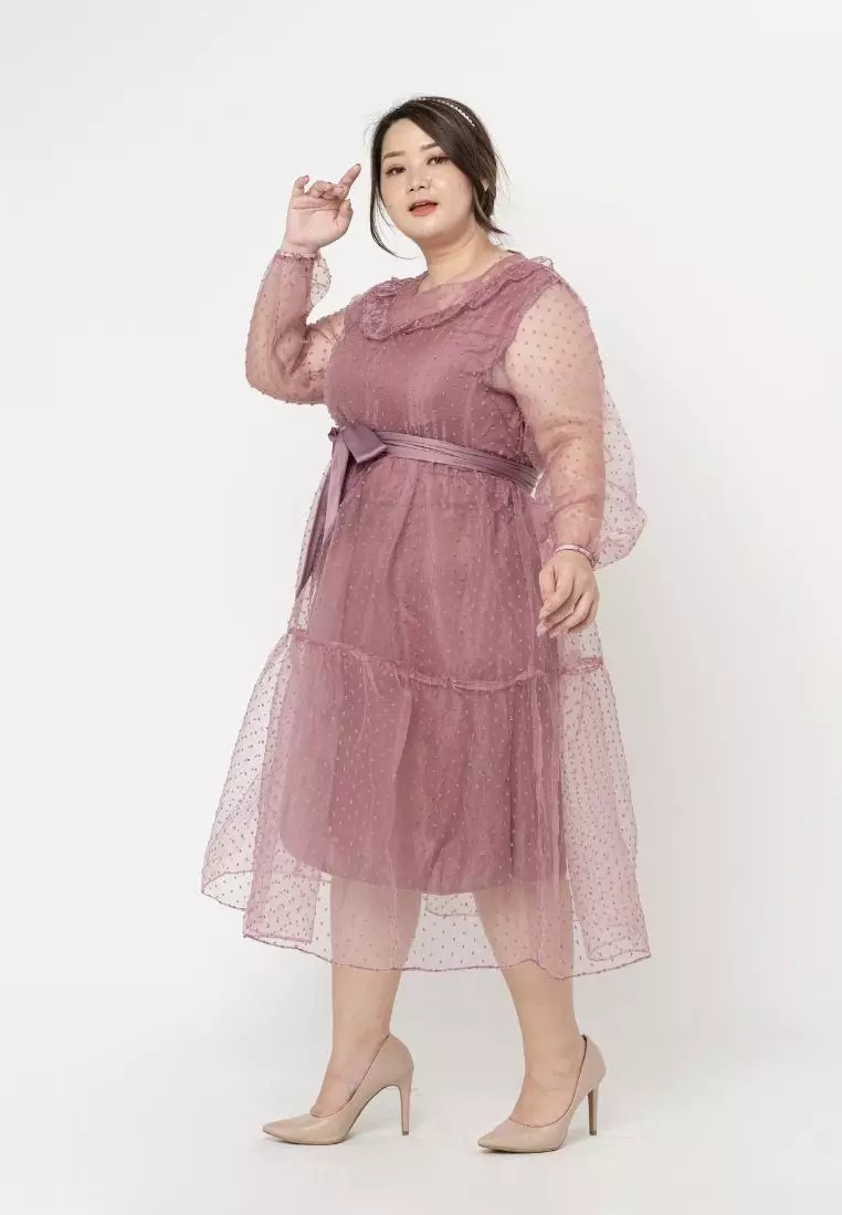Plus Size Dress Valencia Purple