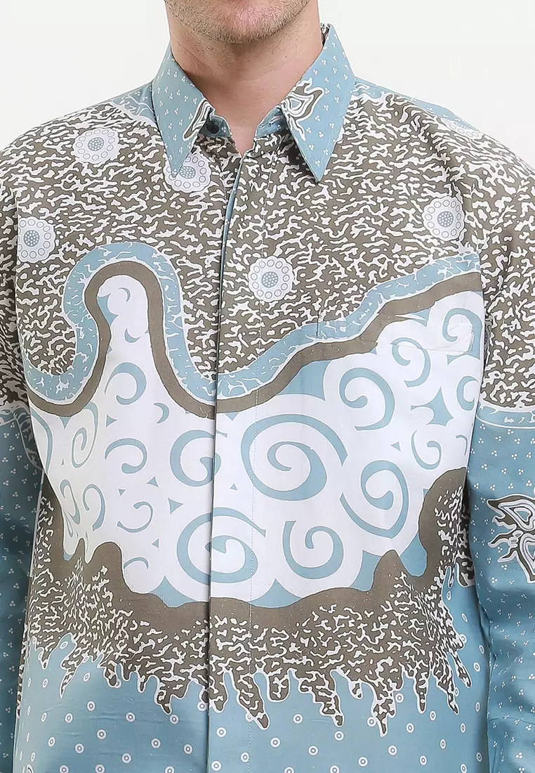 BATIK TALENTA EXCLUSIVE Lengan PANJANG TWOTONE MENDUNG