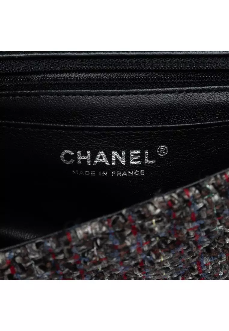 Pre-Loved Chanel Mini Rectangular Classic Braided Tweed Single Flap