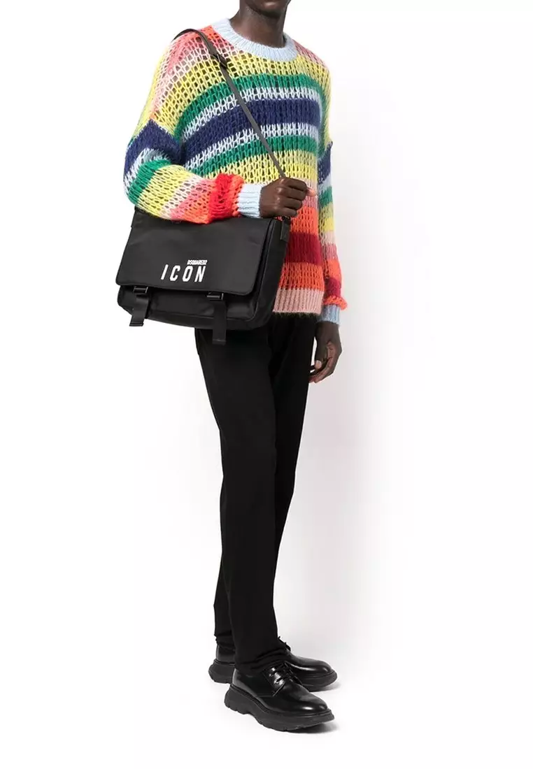 Be Icon Messenger Bag in Black