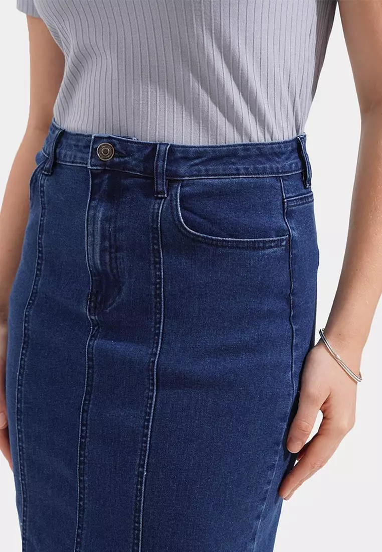 Denim Midi Skirt