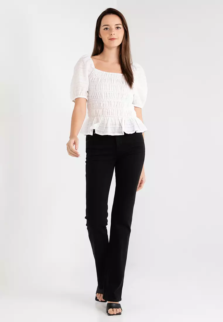 Carla Short Sleeves Smock Top