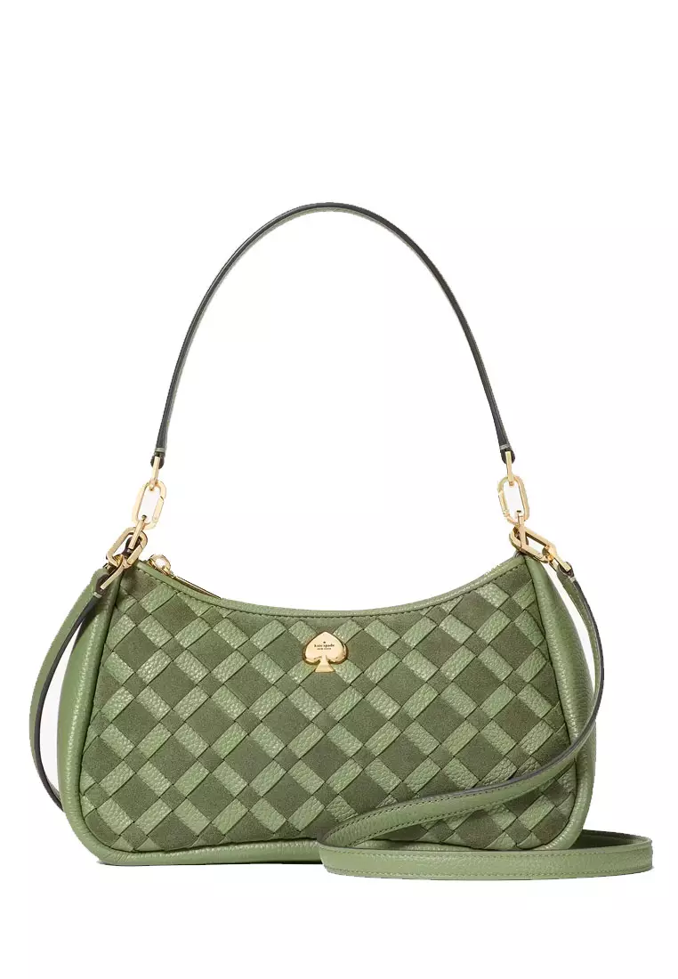Buy Kate Spade Kayla Woven Leather Small Convertible Shoulder Bag