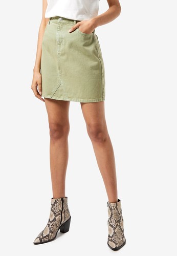 Jual Dorothy Perkins Green Denim Mini Skirt Original Zalora Indonesia