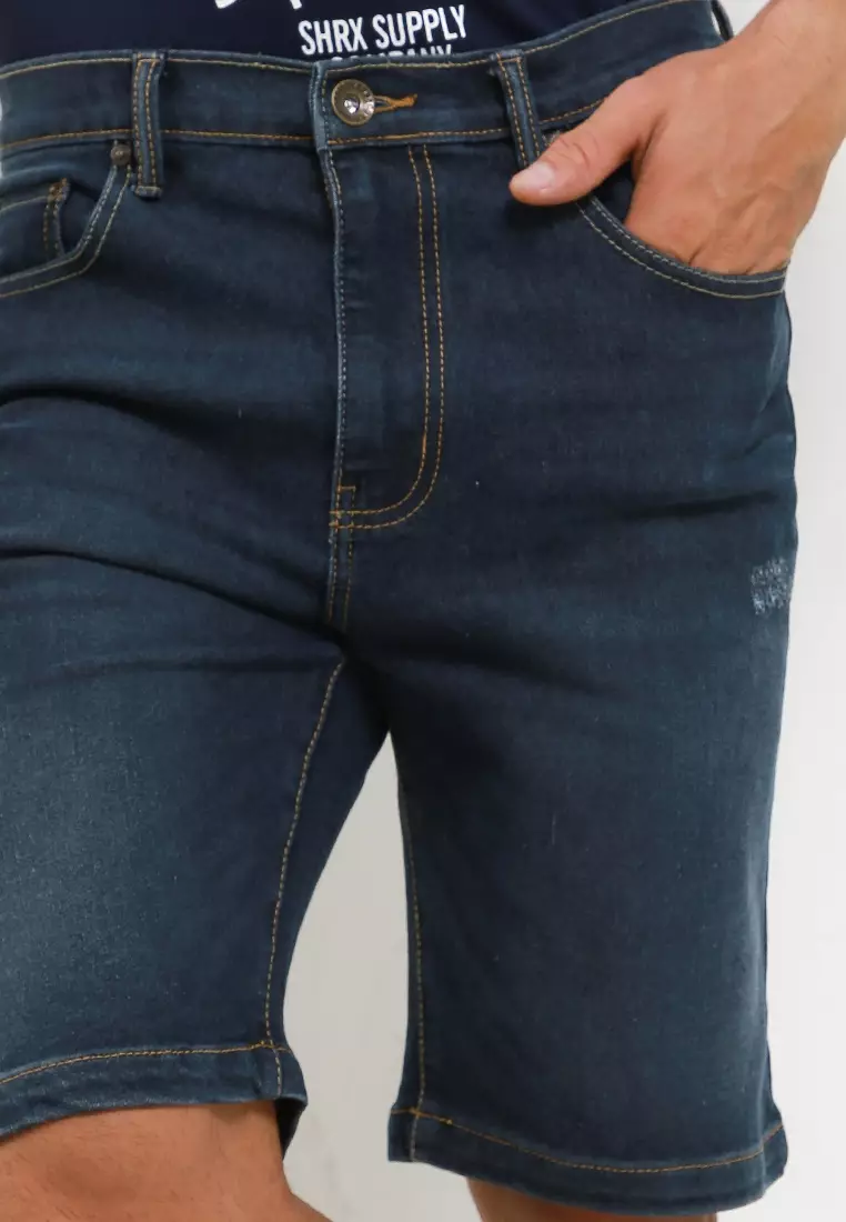 Sharks - 801 Casual Short Jeans - Blue [SGD1614692HH]