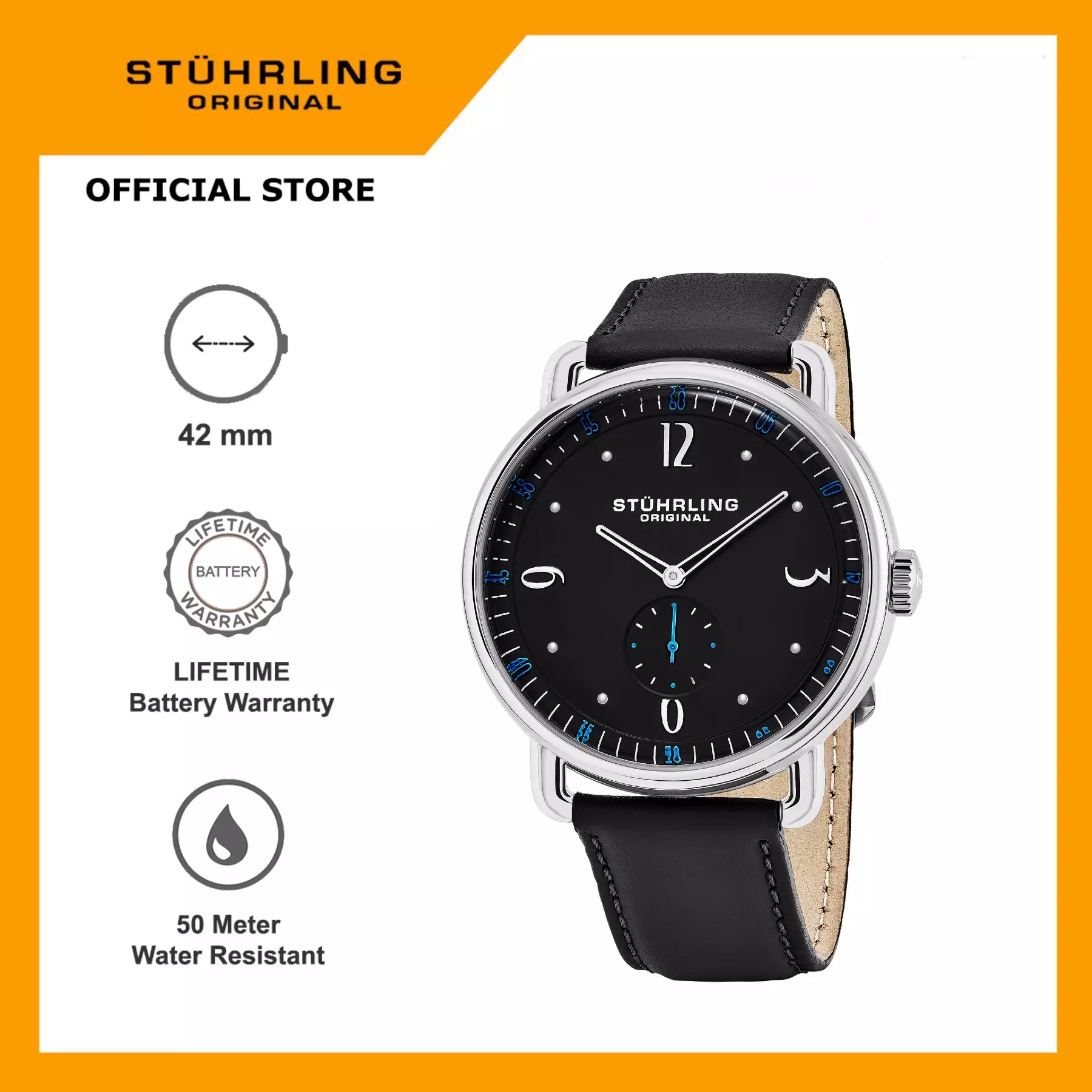 Stuhrling Original Symphony 857-03 Jam Tangan Pria Quartz Analog