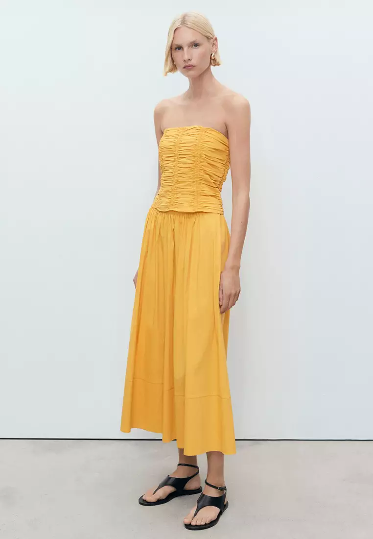 Ruched Strapless Top