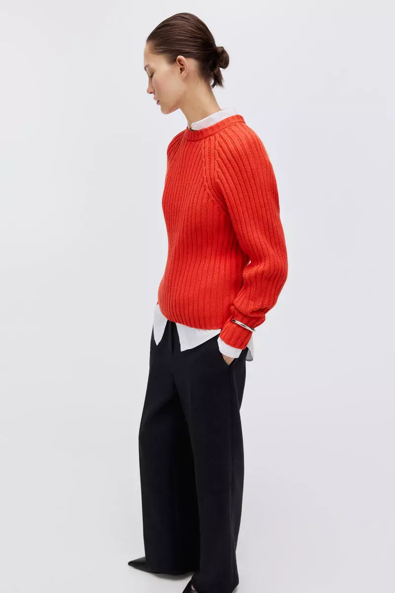 Rib-knit jumper