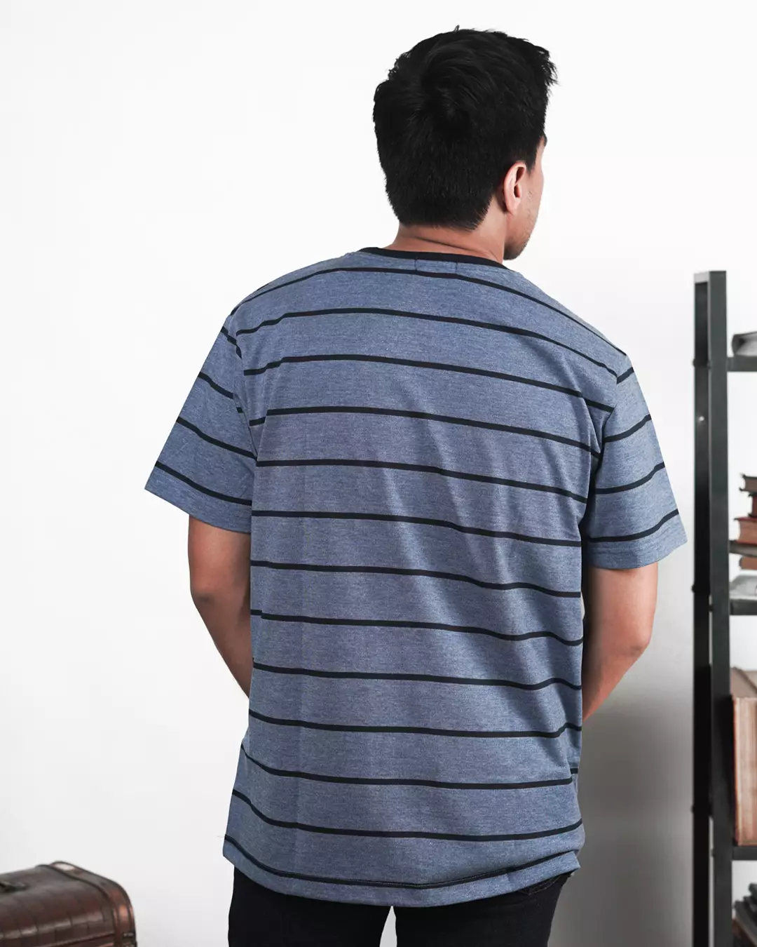 MATSUDA T Shirt Pria Kaos Stripe Ogaki