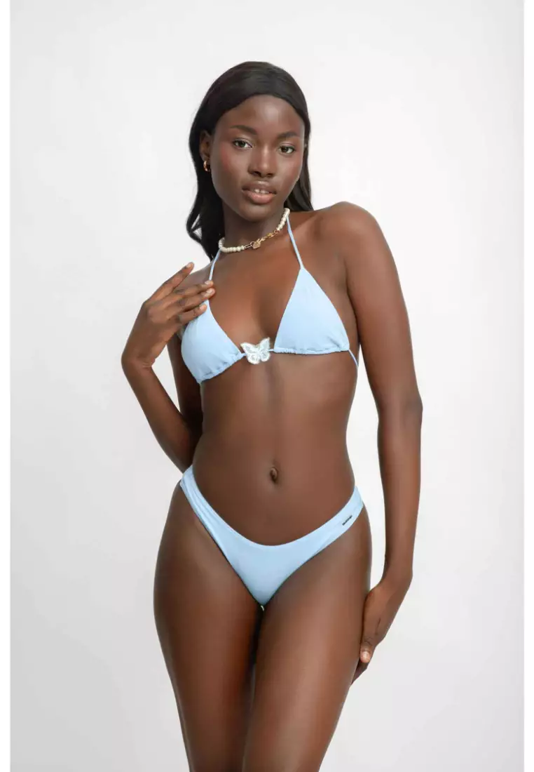 Martini Triangle Bikini Top / Cloud Nine Pointelle 