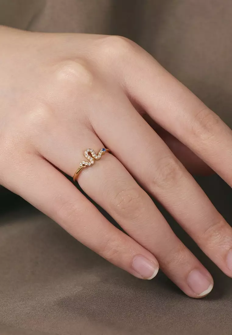 Vermeil Snake Ring