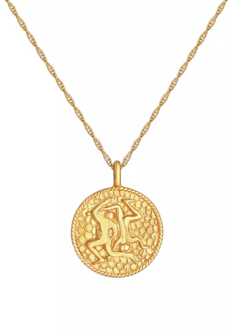 Zodiac Sign Gemini Coin Necklace
