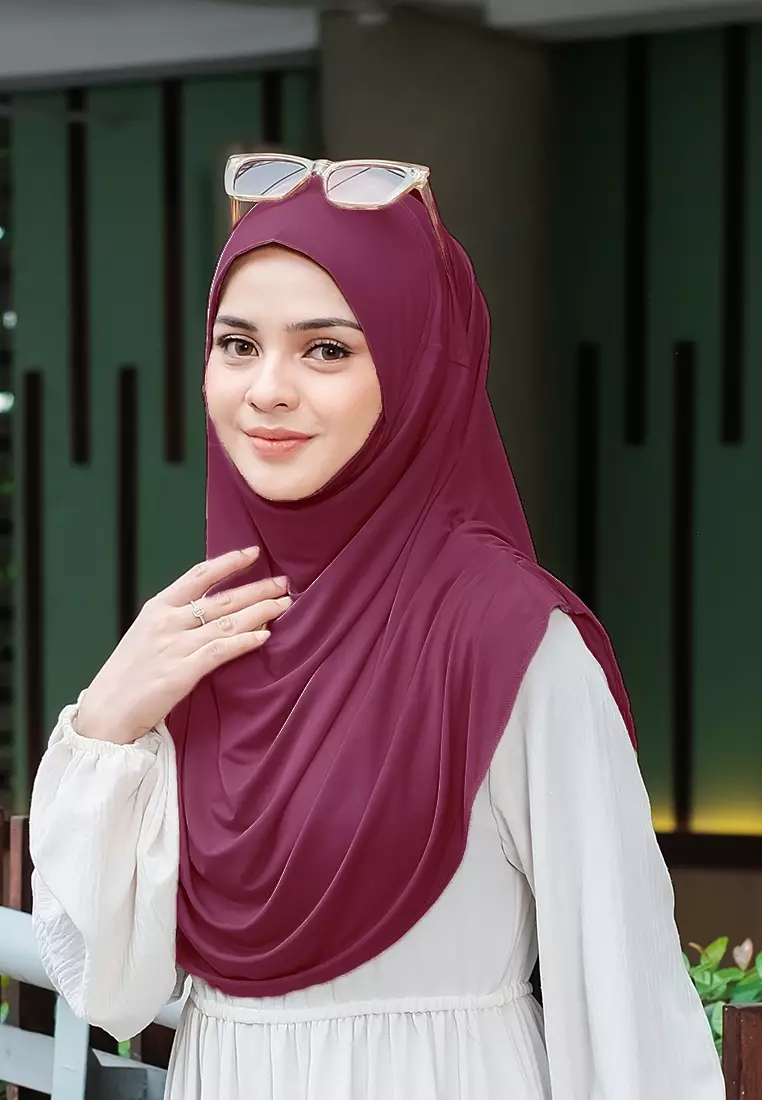HIJAB INSTAN FATHIA - BURGUNDY