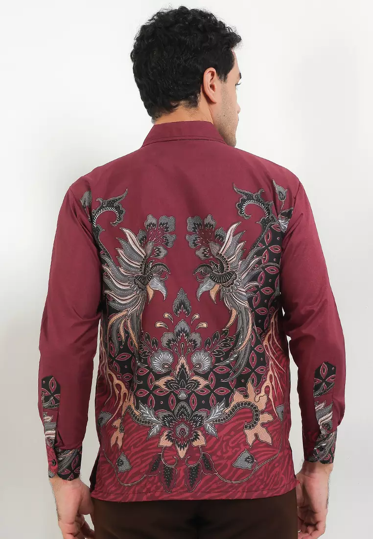 Abimanyu Kemeja Batik Exclusive Premium Pria Casual Modern Lengan Panjang