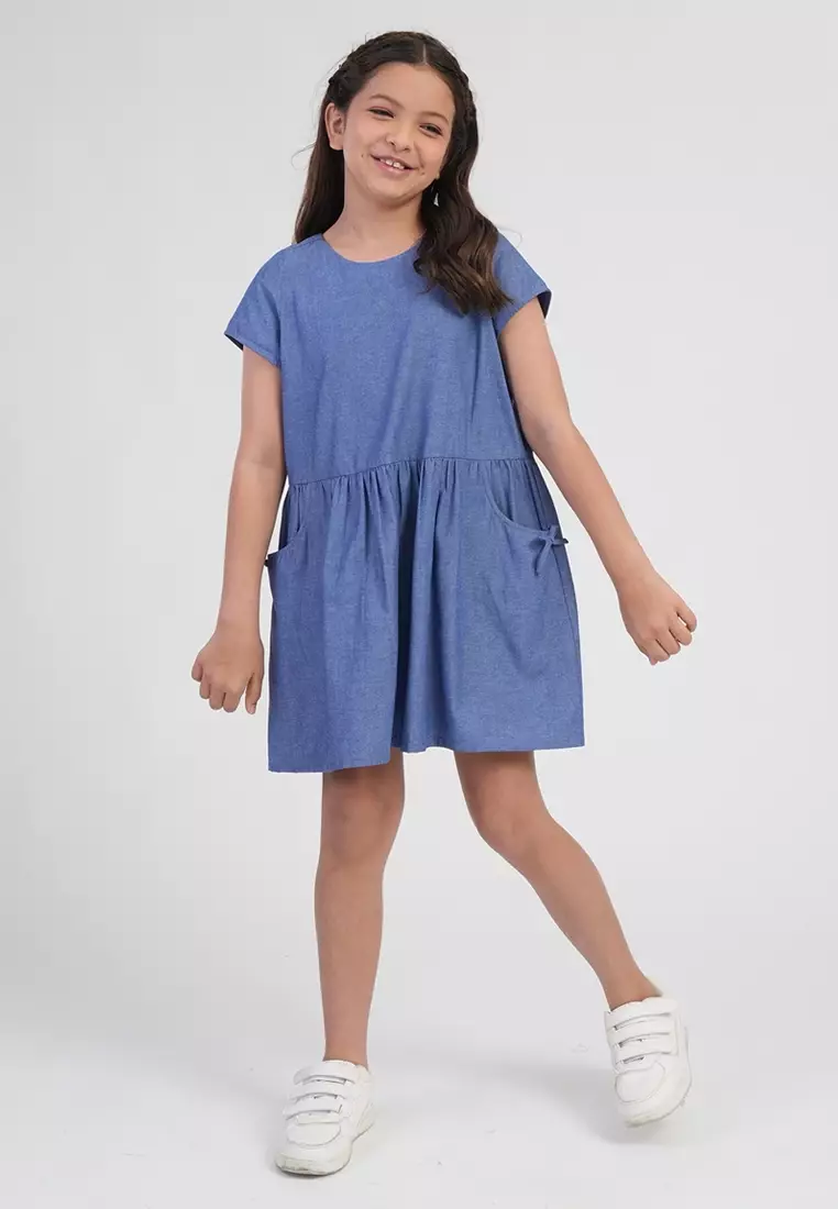 Treehouse Girls Paige Bow-Pocket Girl's Dress