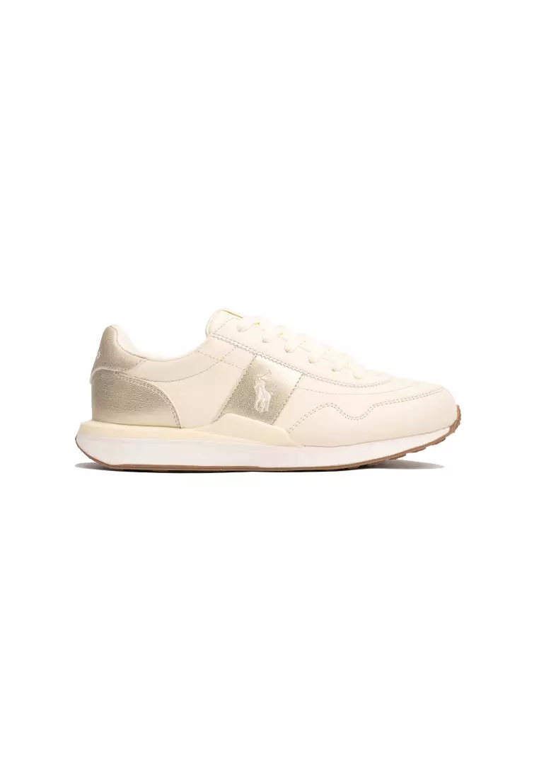 Discount on Polo Ralph Lauren  shoes - SKU: Train 89 Sport Sneaker-Cream/Gold (121110)