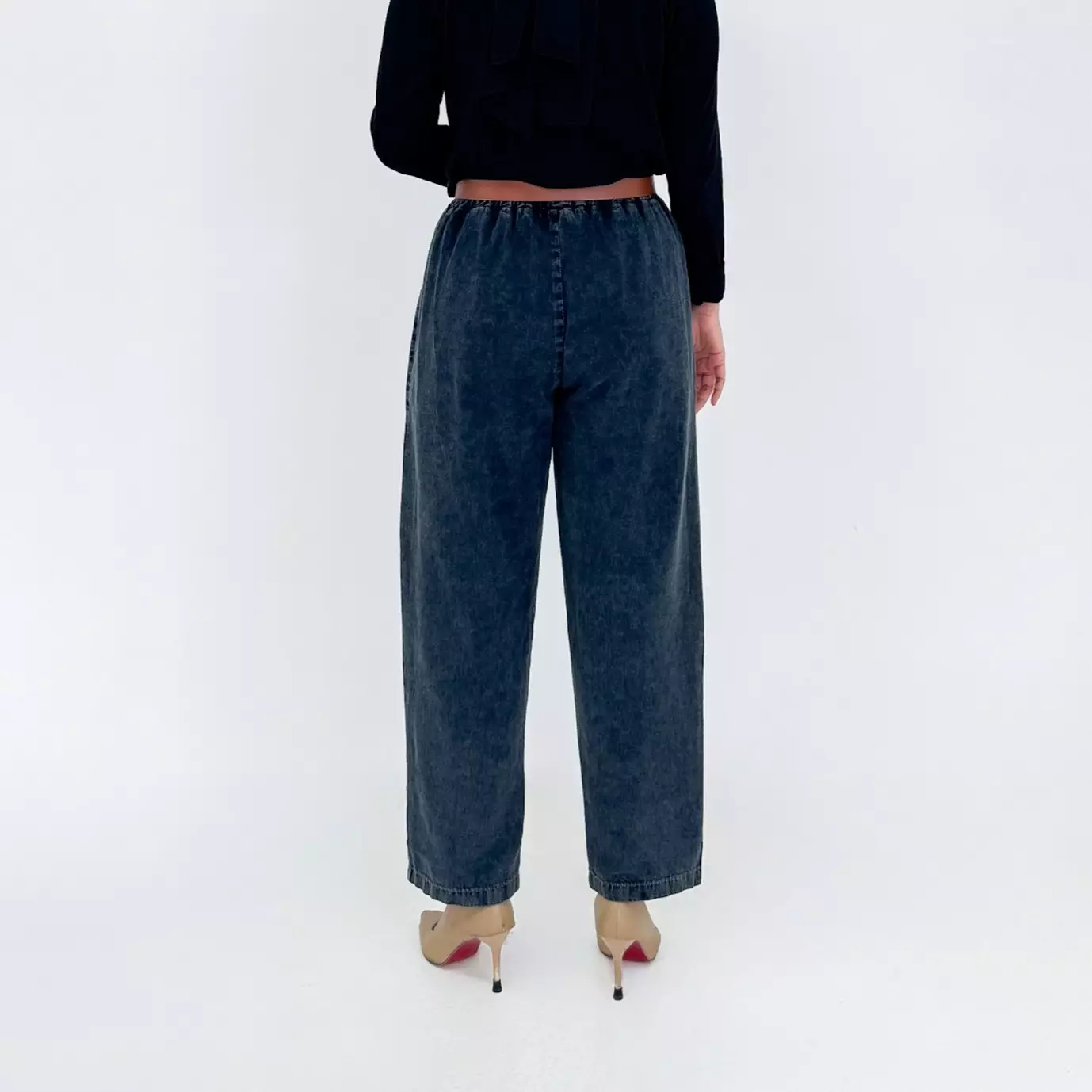 IZZA BAGGY DENIM PANTS Celana Panjang Soft Jeans Wanita