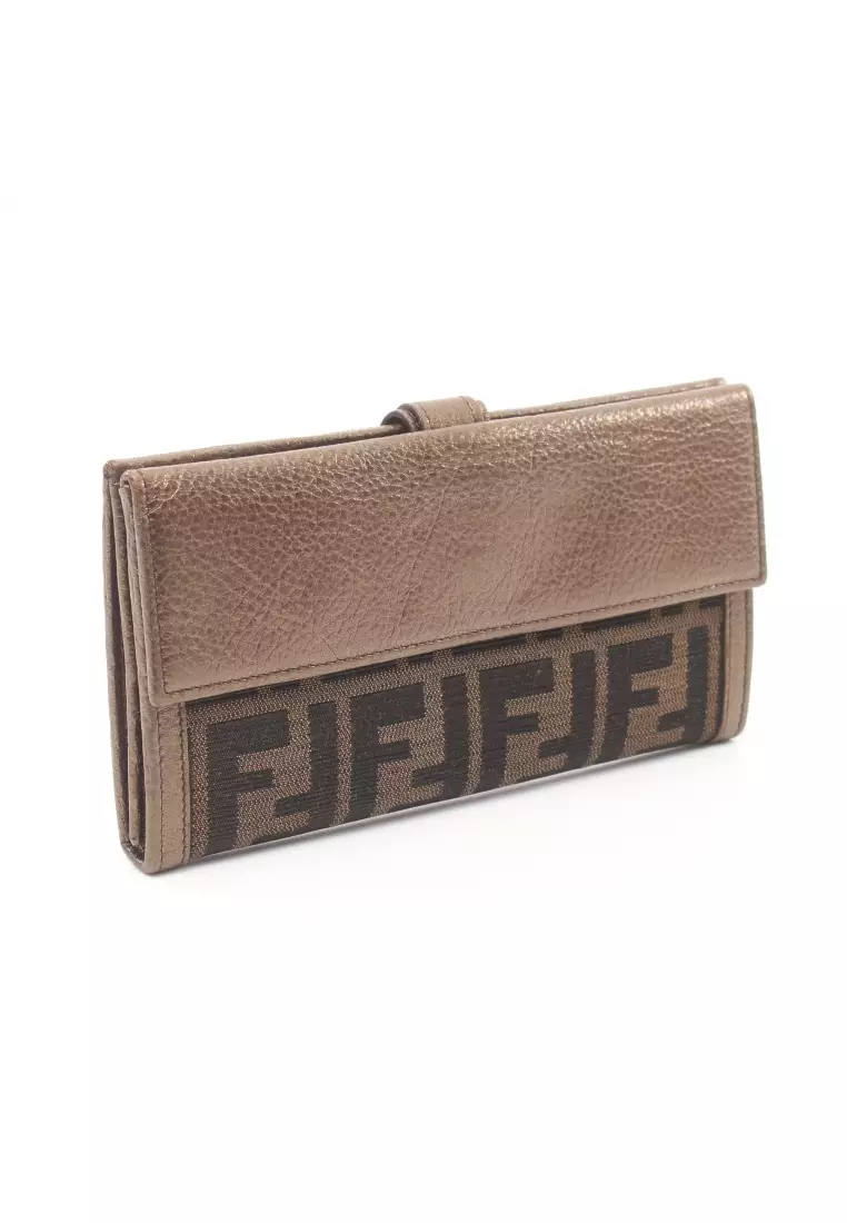 Fendi wallet discount brown