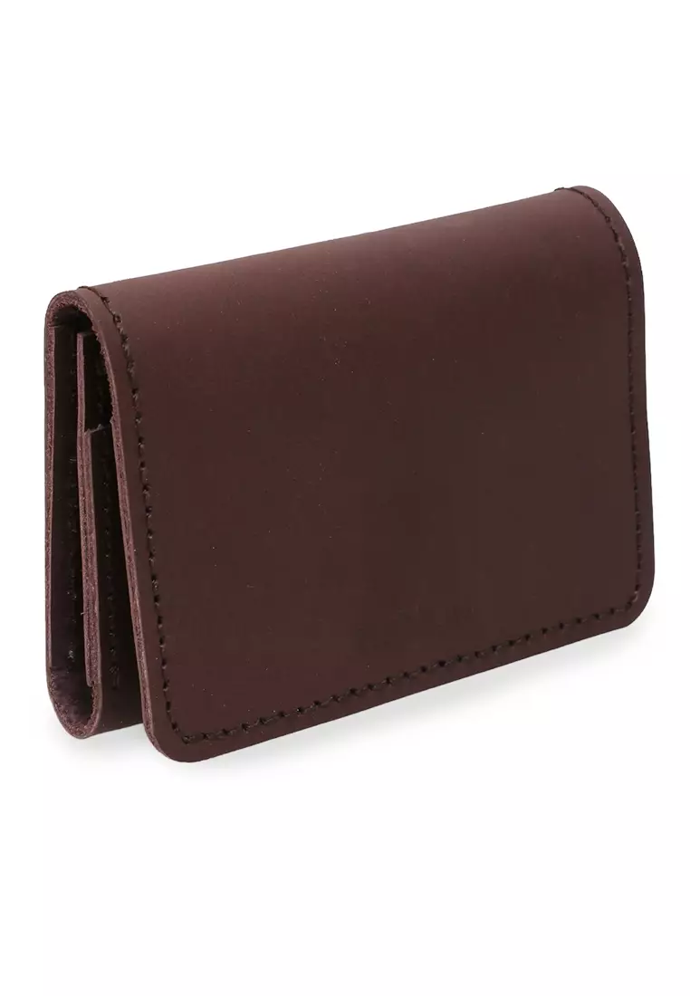 Zackly Card Holder Wallet Dompet Kartu Handmade Material Genuine Leather Kulit 027 ORIGINAL - BROWNCAN