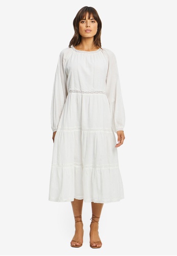 The Fated white Tome Midi Dress 3EF10AAFB61B2EGS_1