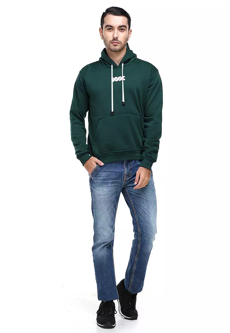 Clover Jaket Hoodie Sweater Pria Chess Centre Casual Jacket Material Fleece ORIGINAL - Green