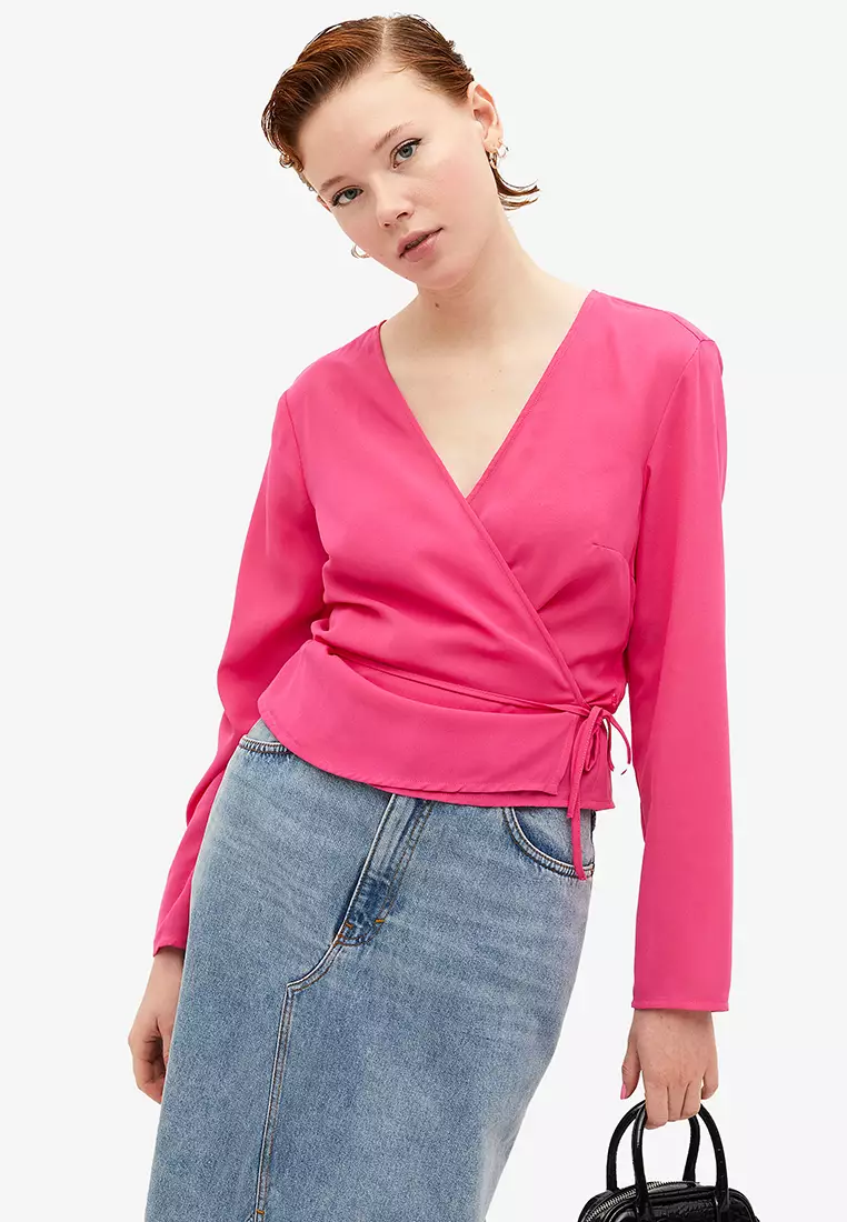 Flowy wrap top new arrivals