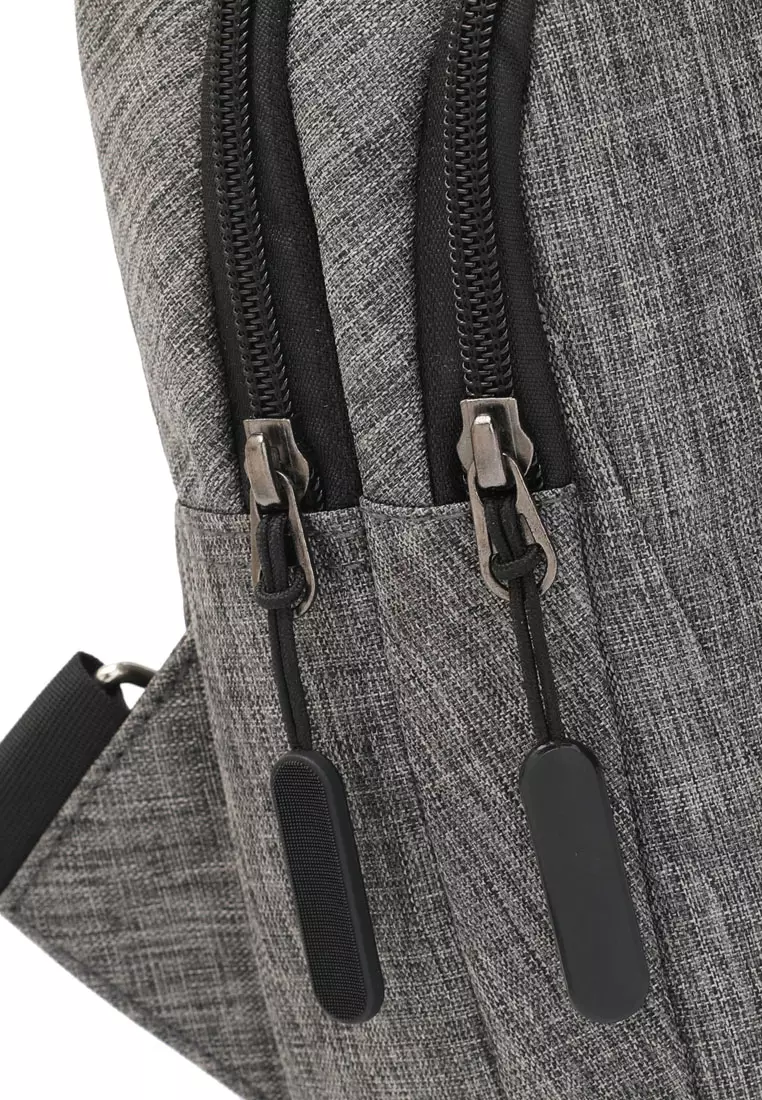 Men's Chest Bag / Sling Bag / Crossbody Bag (Tas Dada / Tas Selempang Pria) - Abu-Abu