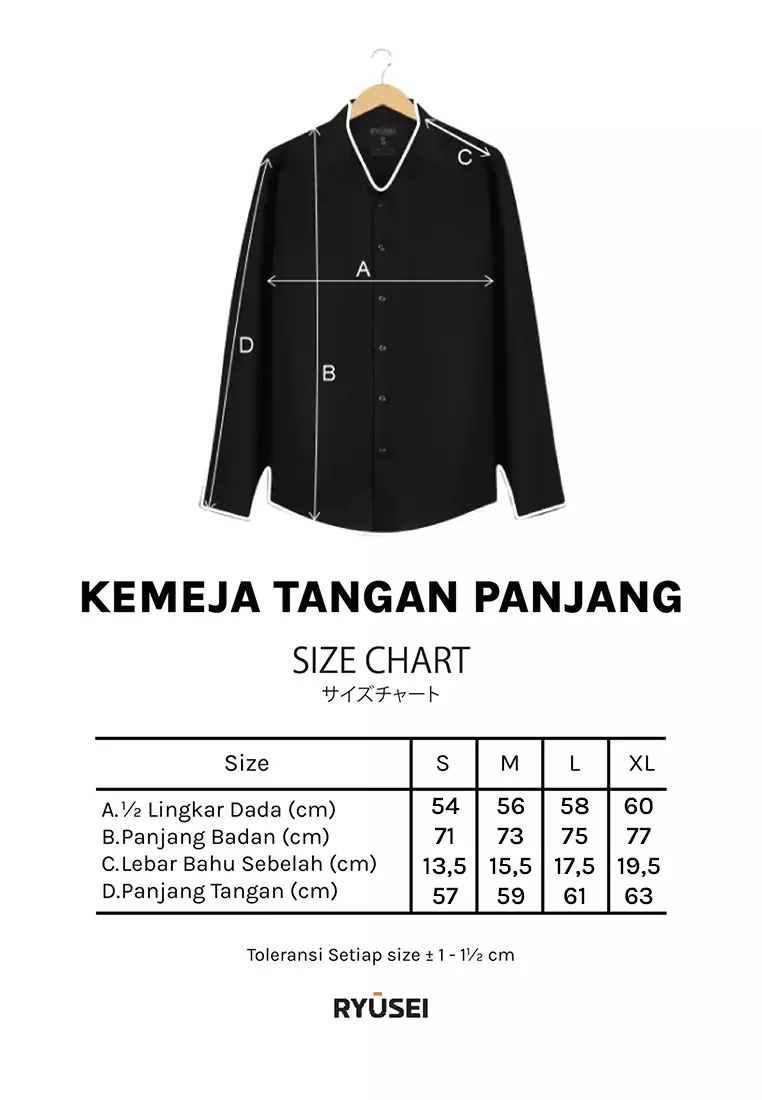 Ryusei Kemeja Lengan Panjang Atsuya Navy