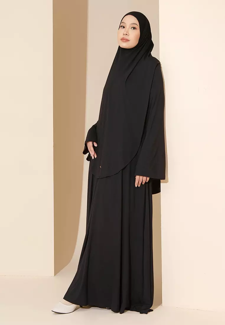 Saira Abaya Set Black