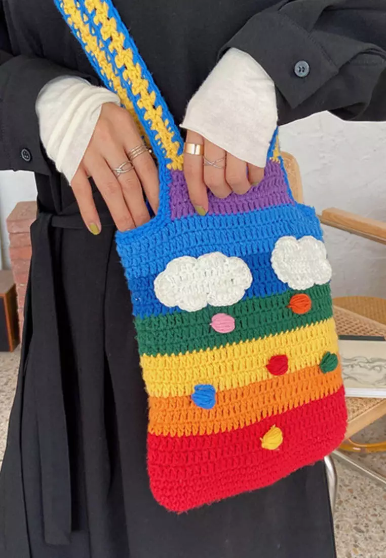 Rainbow tote deals bag