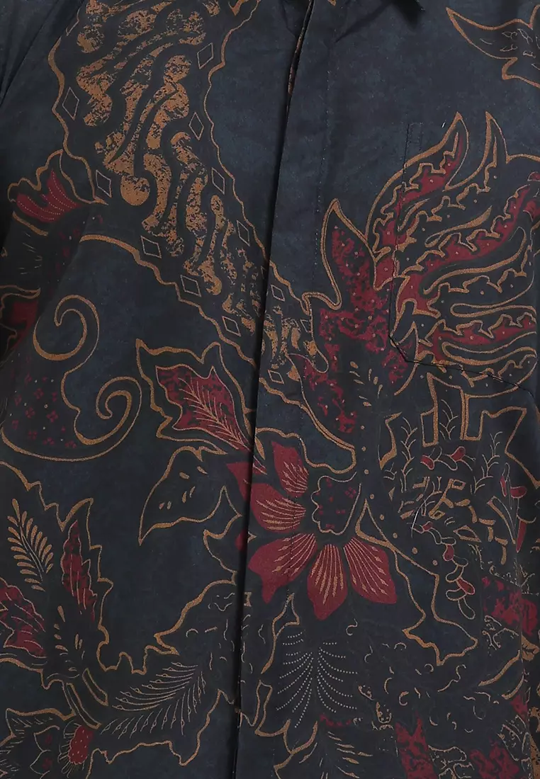 Baskoro Kemeja Batik Exclusive Premium Pria Casual Modern Lengan Pendek