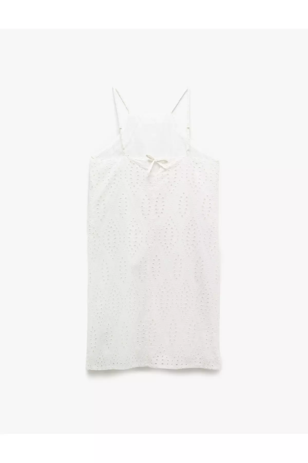 Cotton A-Line Mini Halter Neck Thin Strap Cutout Dress