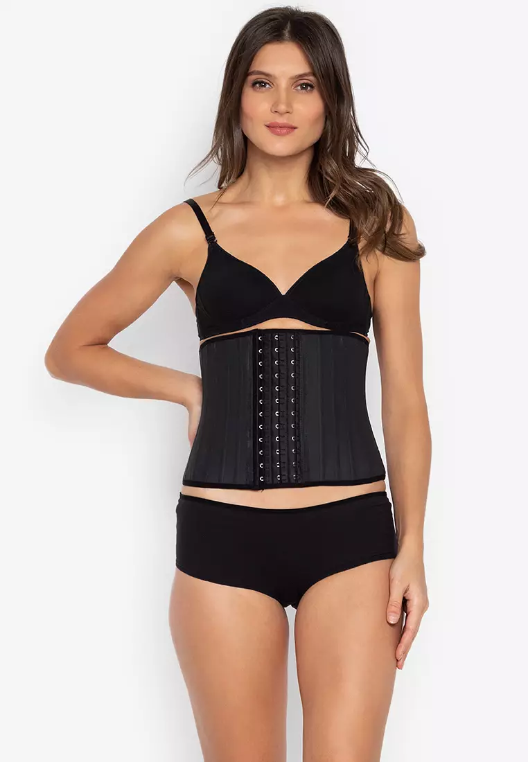 Black Cotton Extreme Waist Corset